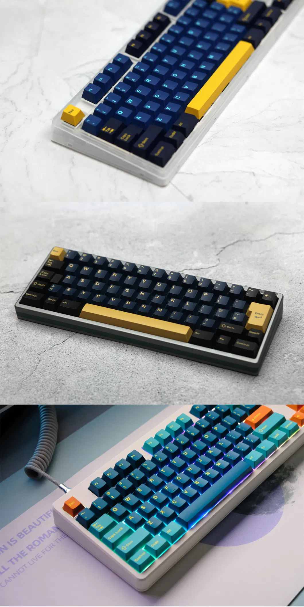 108keys PBT Dye-Sublimation Keycaps for Cherry Profile Custom Keycaps